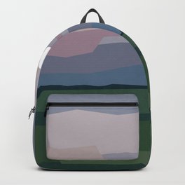 Full moon above green meadow Backpack
