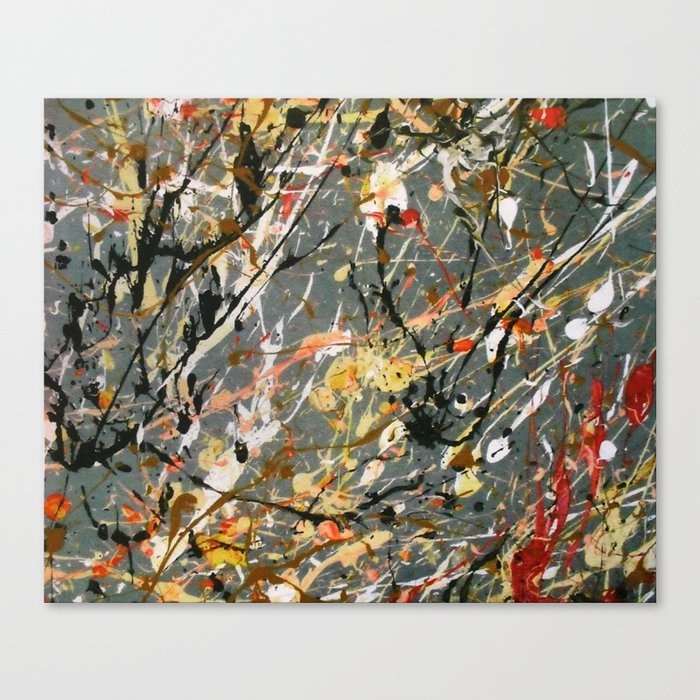 Jackson Pollock Interpretation Acrylics On Canvas Splash Drip Action  Painting Canvas Print by jamespeart | Society6