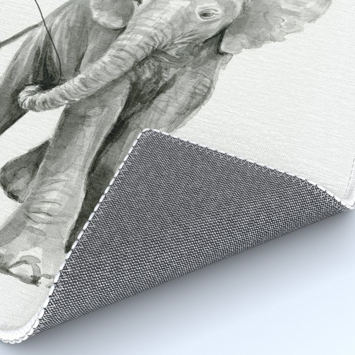 baby elephant nursery rug