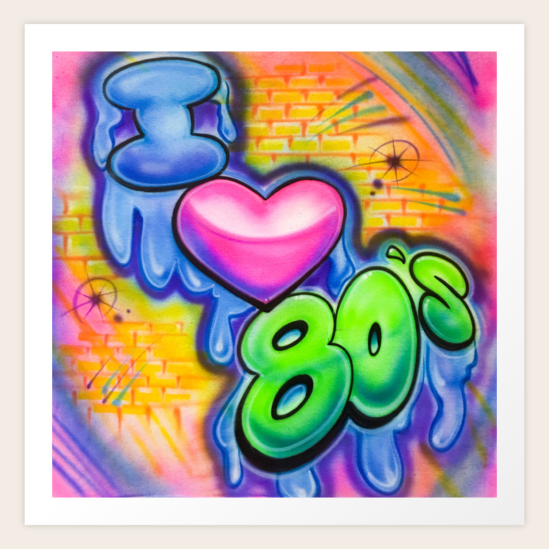 80 S Graffiti Airbrush Art Art Print By Marcaveli Society6