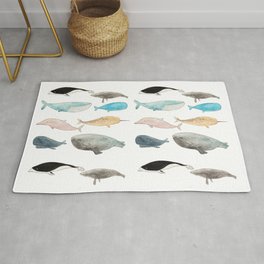 Group of whales Rug