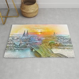 Cool Mixed Media Art Of Cologne  Rug