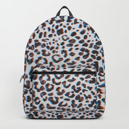 Leopard Print 3D - Grey Backpack