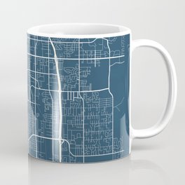 Anchorage Blueprint Street Map, Anchorage Colour Map Prints Coffee Mug