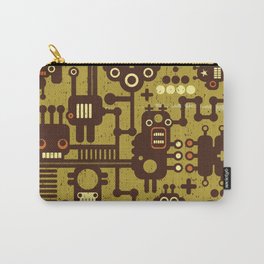 Funny Little Robots Pattern Carry-All Pouch