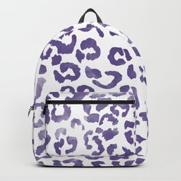 Modern hand painted leopard purple ultra violet watercolor pattern Backpack
