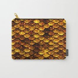 Glitter Gold Mermaid Scales Carry-All Pouch