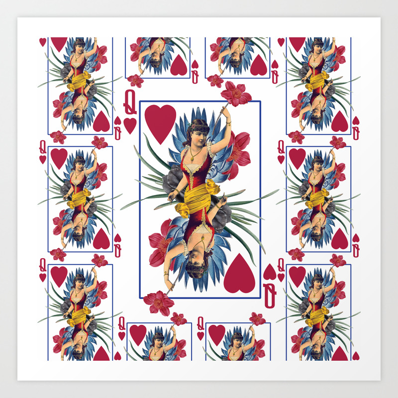 Queen Of Hearts Art Print By Belinhafernandes Society6