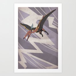 Pteranostorm - Superhero Dinosaurs Series Art Print