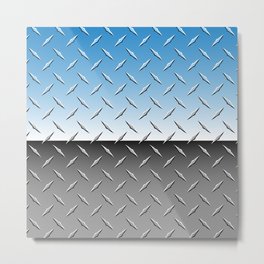 Brilliant Chrome Diamond Plate Metal Background Metal Print