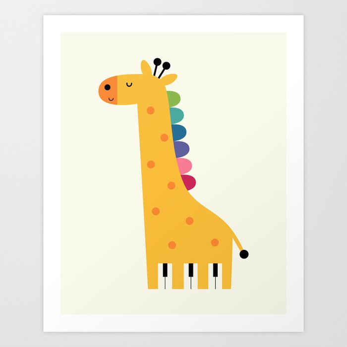 Discover the motif GIRAFFE PIANO by Andy Westface as a print at TOPPOSTER