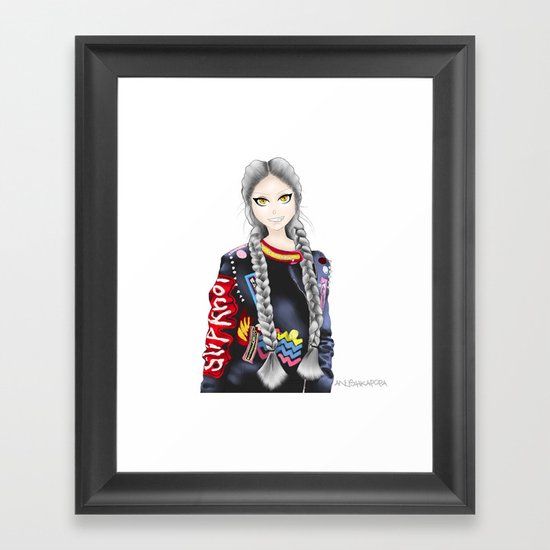 anime girl Framed Art Print by Λ N N Λ P O P Λ  Society6