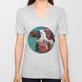 How Now Brown Cow Unisex V-Neck