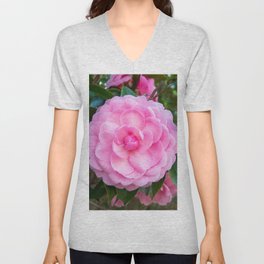 Pink Camellia Unisex V-Neck