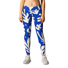 matisse pattern with leaves in blu Leggings | Matisse, Modern, Leaves, Floral, Curated, Blu, Abstract, Pop Art, Plant, Art 