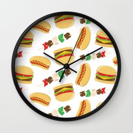Neck Gator Burger Hot Dog Shish Kabob Neck Gaiter Wall Clock