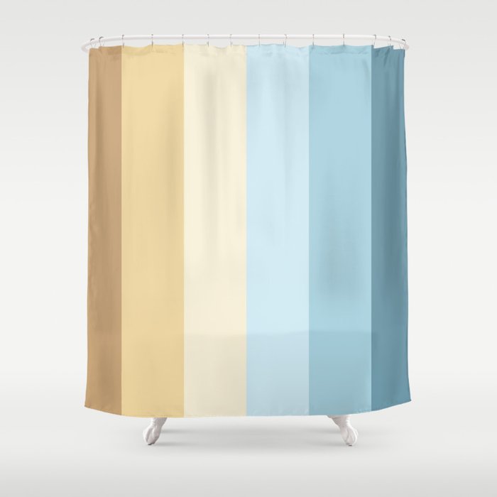 Brown Yellow Blue Shower Curtain By, Yellow And Blue Shower Curtain