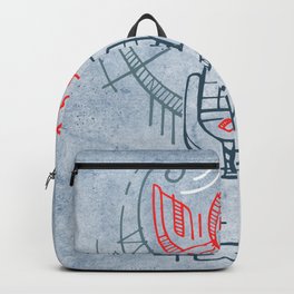 Religious christian symbols and phrase Backpack