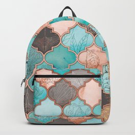 Moroccan pattern artwork print Backpack