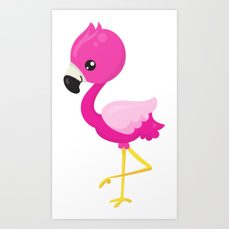 Little Flamingo Baby Flamingo Pink Flamingo Art Print By Sitnica Society6