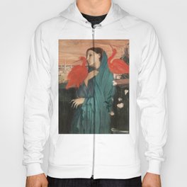 Finest impressionist movement French art, Young Woman with Ibis bird painting by Edgard Degas. Hoody
