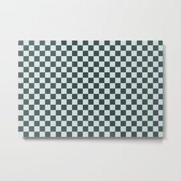 Checkerboard Pattern Inspired By Night Watch PPG1145-7 & Cave Pearl PPG1145-3 Metal Print
