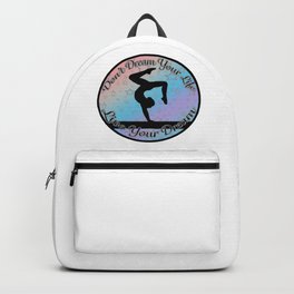 Gymnastics Beam Live your Dream on Rainbow Gradient Design Style 2 Backpack