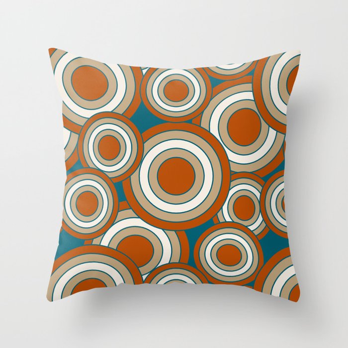 orange and beige pillows