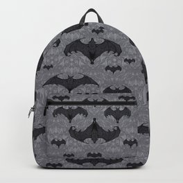 Balinese Bat Colony Print - Gray Backpack