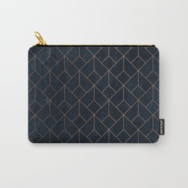 Gold Art deco on Navy ink Carry-All Pouch