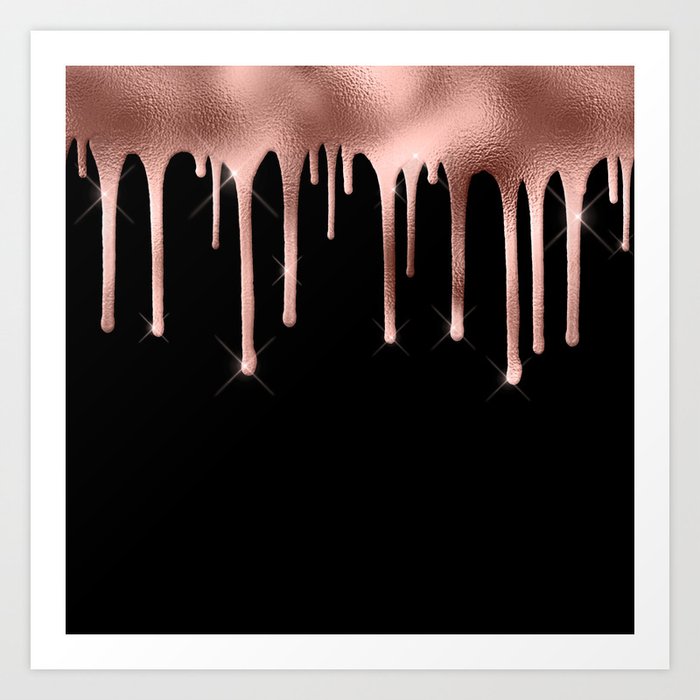 Black Rose Gold Drip Art Print By Nlmiller07art Society6 Tons of awesome gold background hd to download for free. black rose gold drip art print by nlmiller07art