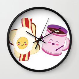BFF Fun Eggs & Coffee with Bacon & Toast Wall Clock