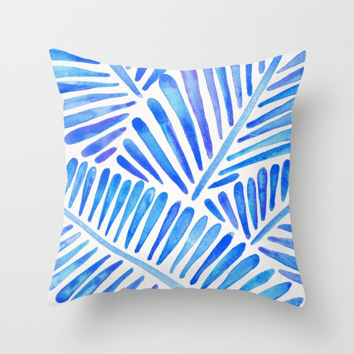 banana blue pillow