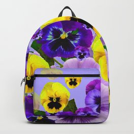 SPRING PURPLE & YELLOW PANSY FLOWERS Backpack