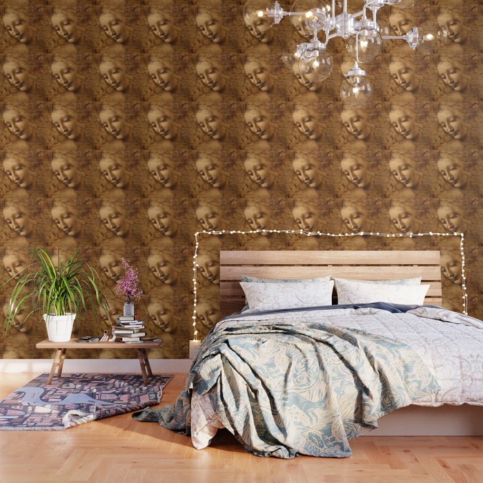 Head of a Woman Painting by Leonardo da Vinci Wallpaper by historystuff |  Society6