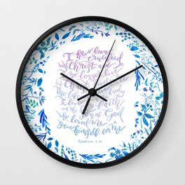 Christ lives in Me - Galatians 2:20 Wall Clock
