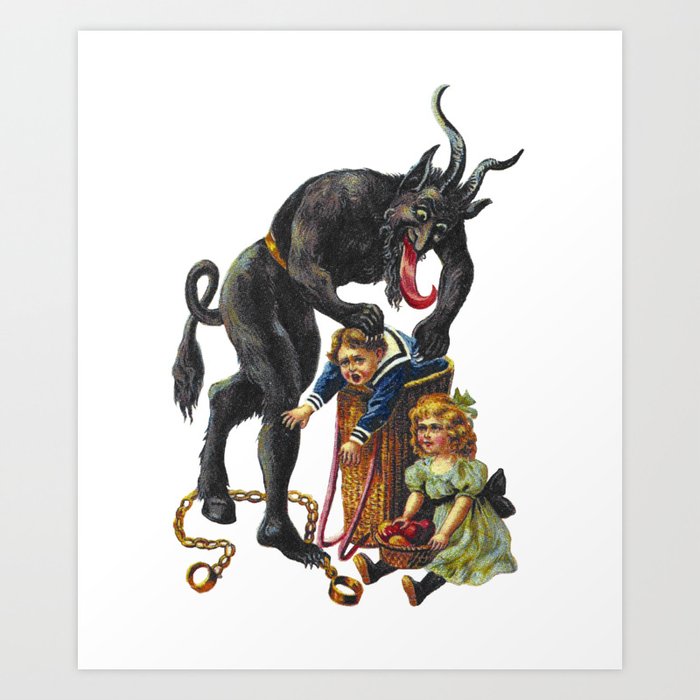 Krampus Believer Gruss Vom Merry Christmas Demon Art Print By Eugenius Society6