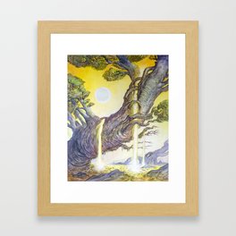 The Wondrous Auric Falls Framed Art Print