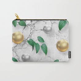 Marble, Gold spheres and Foliage Carry-All Pouch