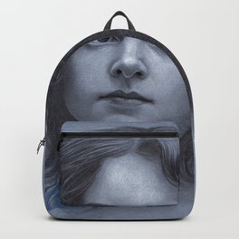 Behind greyness - pencil drawing on paperboard Backpack