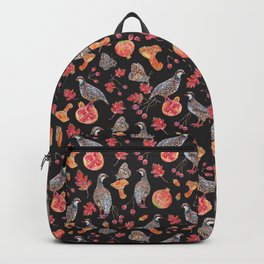 Festive Partridges and Pomegranates Backpack