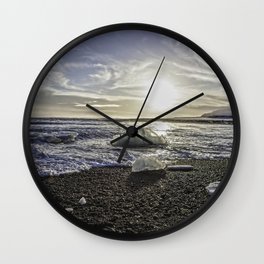 Jokulsarlon Lagoon Beach 06 Wall Clock