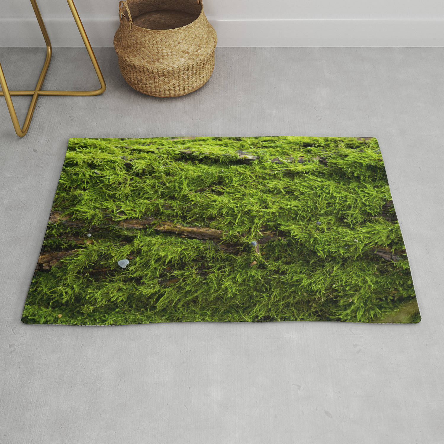 Moss Green Rug By Jinzha Bloodrose Society6
