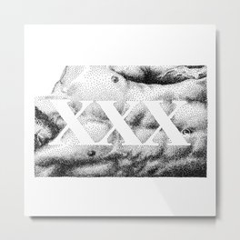 XXX - Nood Dood Metal Print | Pride, Gay, Sexy, Dotwork, Guy, Xxx, Malefigure, Drawing, Naked, Shirtless 