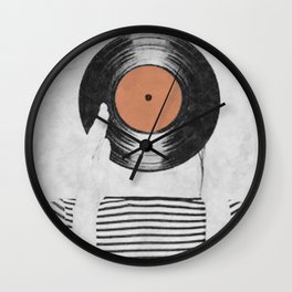 Vinyl record head ... Wall Clock