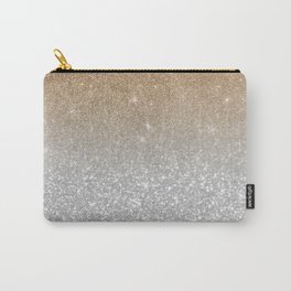Trendy silver elegant gold gradient glitter pattern Carry-All Pouch