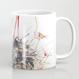 Stork Nest, Many Small Nests, Pale Pink Clematis Vine, Nature, White Storks Coffee Mug