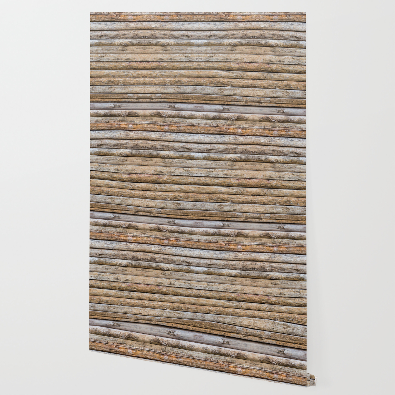Wood Effects Raw Wood Log Cabin Lodge Rustic Wallpaper By