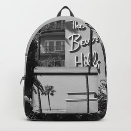 Beverly Hills Hotel, California black and white photograph / black and white photography Backpack