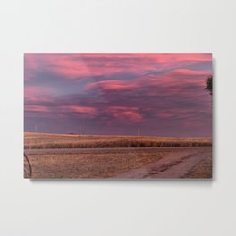 East of Sunset Metal Print | Sunset, Beautiful, Vibrant, Digital, Landscape, Cloudscape, Evening, Photo, Color 